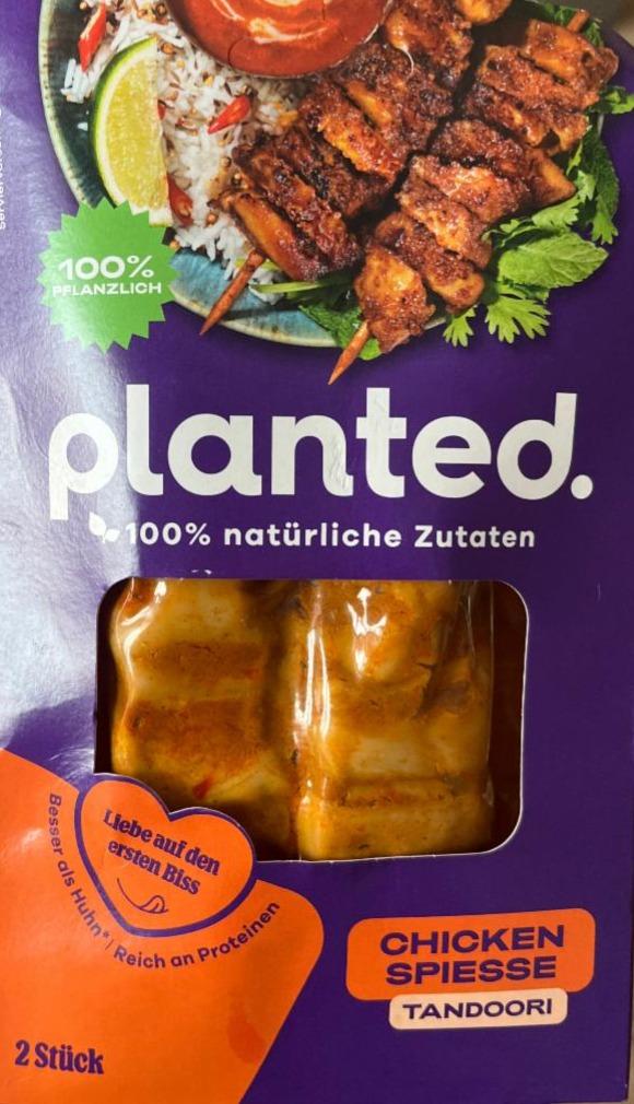 Fotografie - Chicken spiesse tandoori planted.