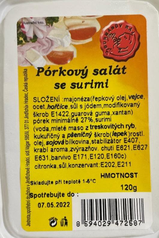 Fotografie - Pórkový salát se surimi