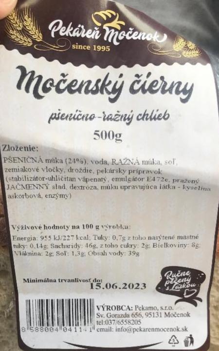 Fotografie - Močenský čierny chlieb Pekáreň Močenok