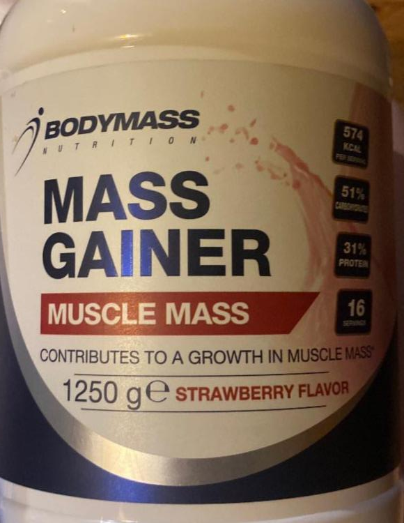 Fotografie - Mass Gainer Muscle Mass Strawberry BodyMass