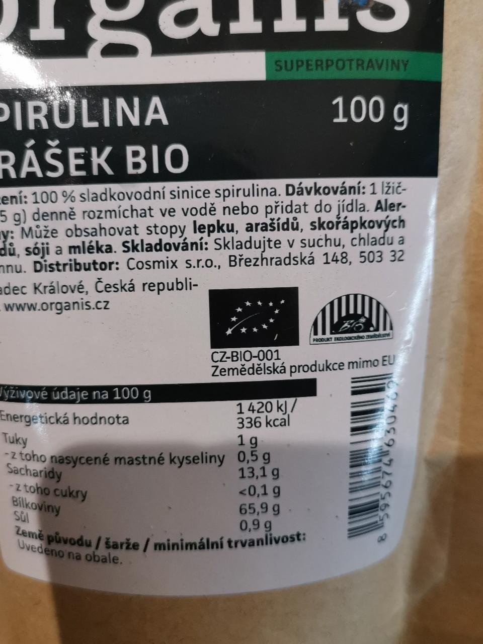 Fotografie - Bio Spirulina prášek Organis