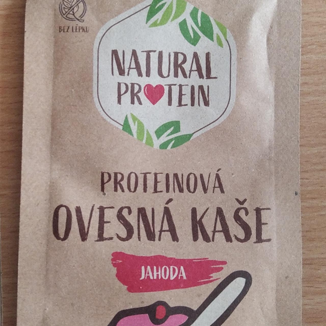 Fotografie - Proteinová ovesná kaše Jahoda Natural protein