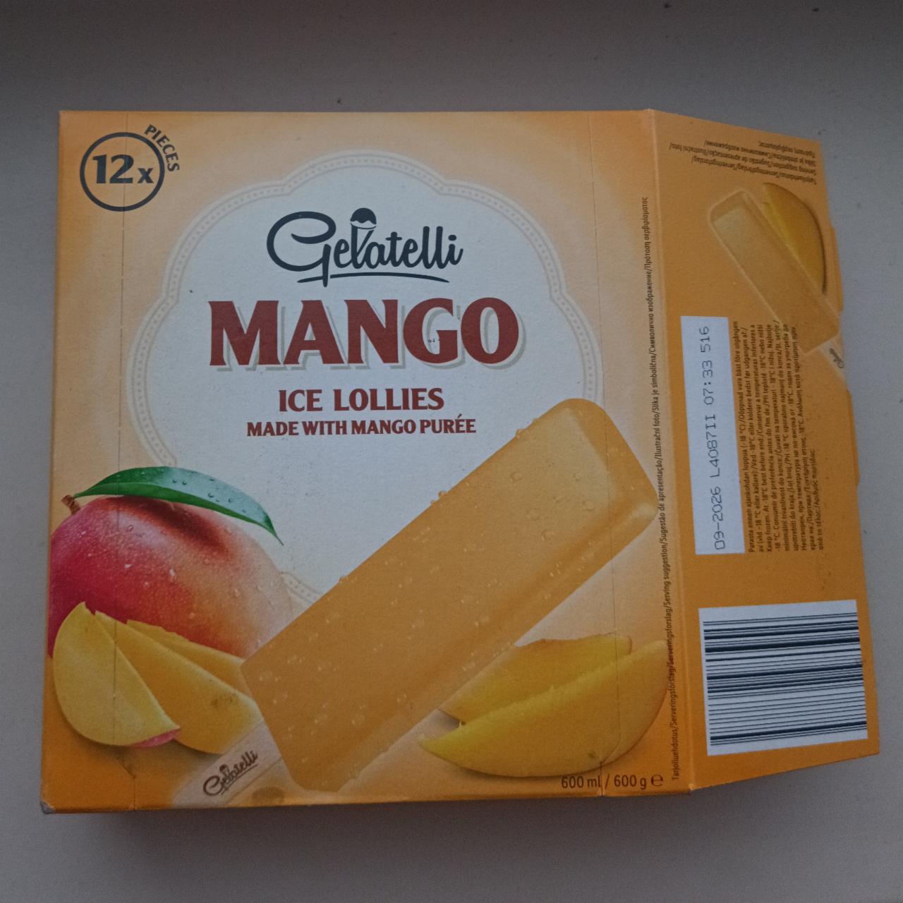 Fotografie - Mango ice lollies Gelatelli