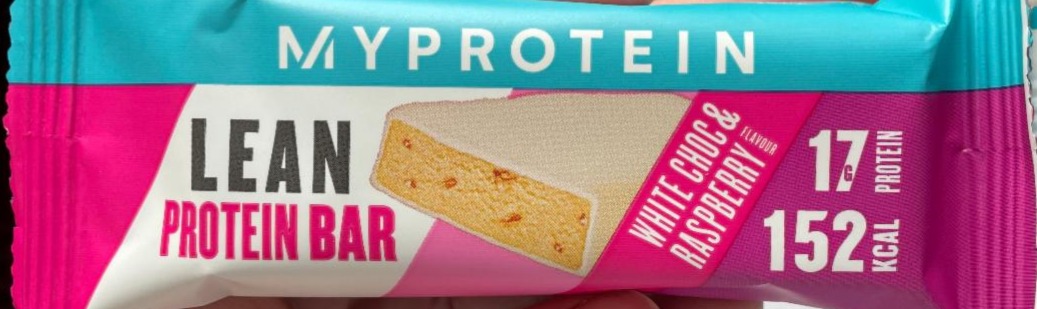 Fotografie - Lean protein bar white chocolate & raspberry MyProtein