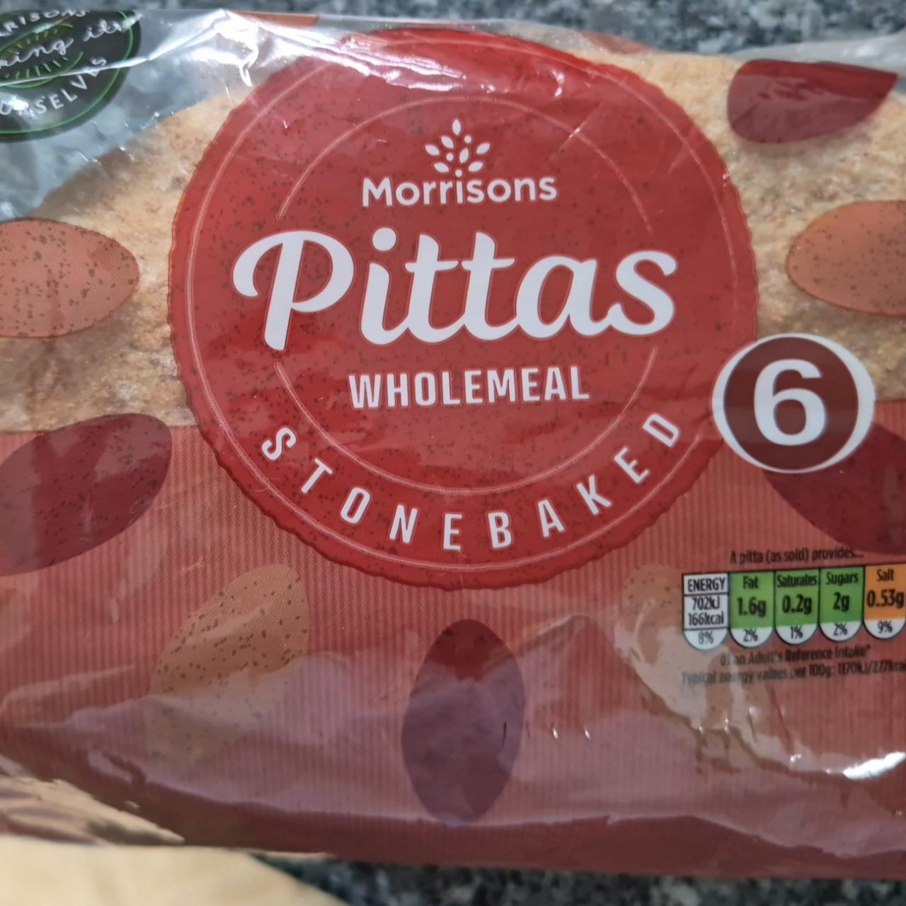 Fotografie - Pittas wholemeal stonebaked Morrisons