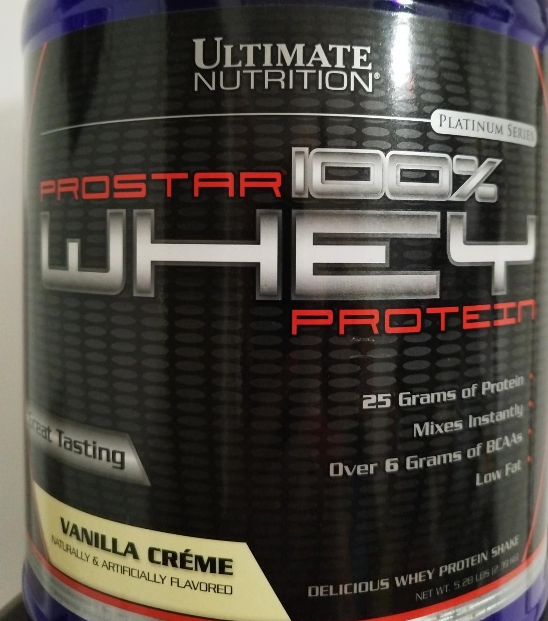 Fotografie - Prostar 100% Whey Protein Vanilla Créme Ultimate Nutrition