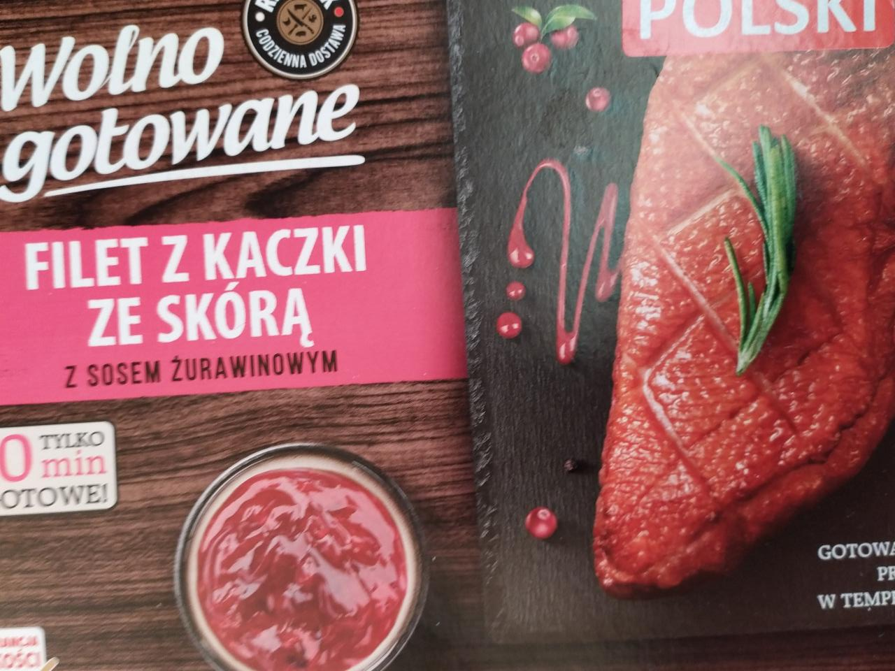 Fotografie - Filet z kaczki ze skórą z sosem żurawinowym Wolno Gotowane