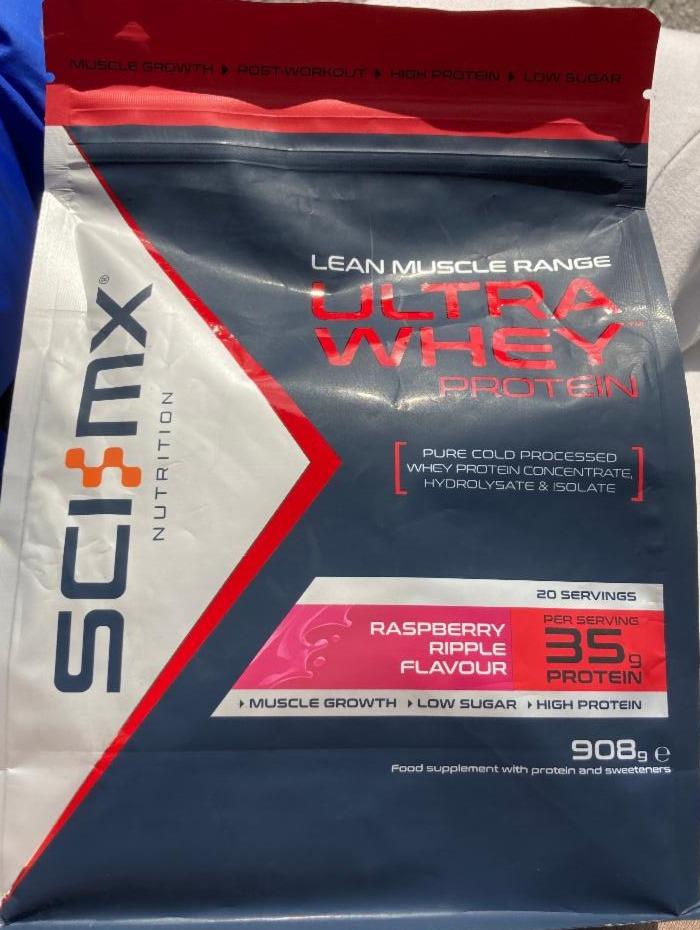 Fotografie - Ultra Whey Protei Raspberry Ripple flavour Sci-MX