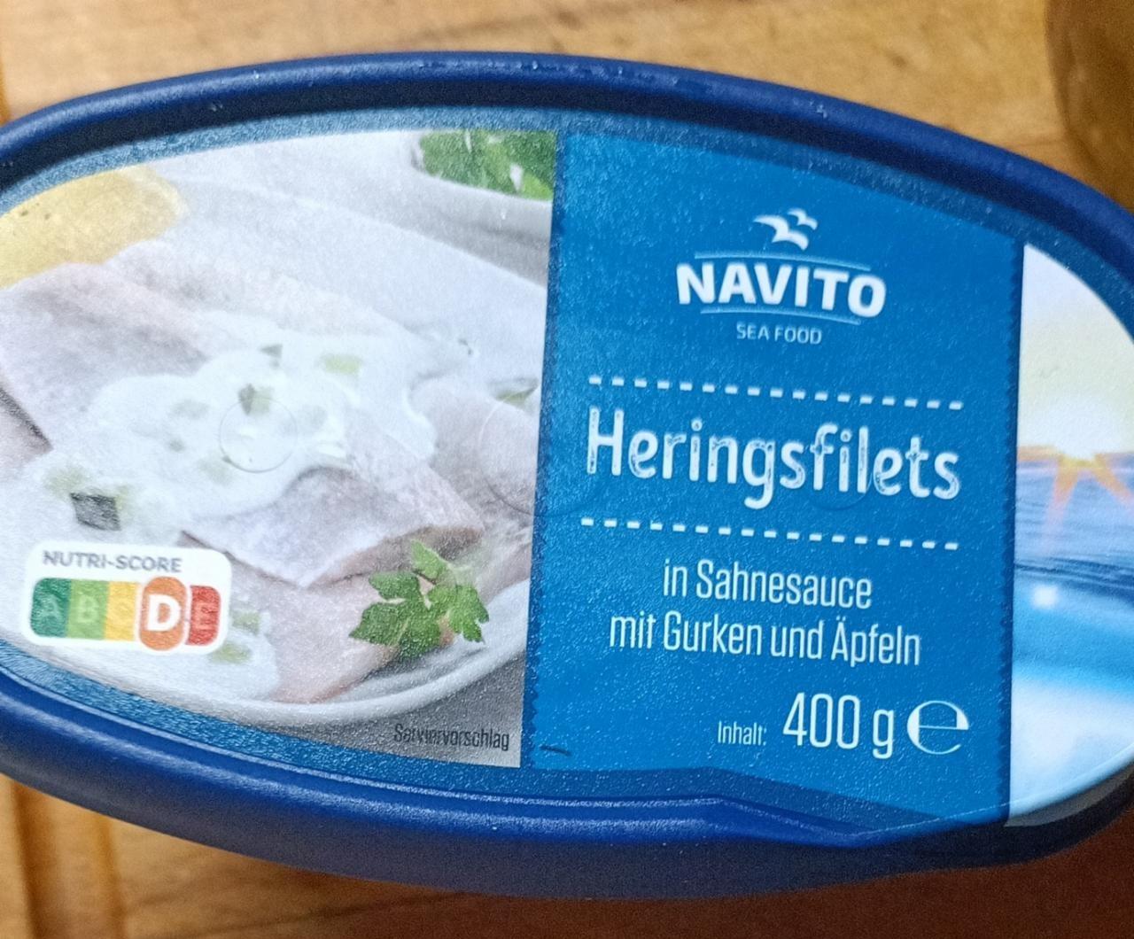 Fotografie - Heringsfilets in Sahnesauce mit Gurken und Äpfeln Navito