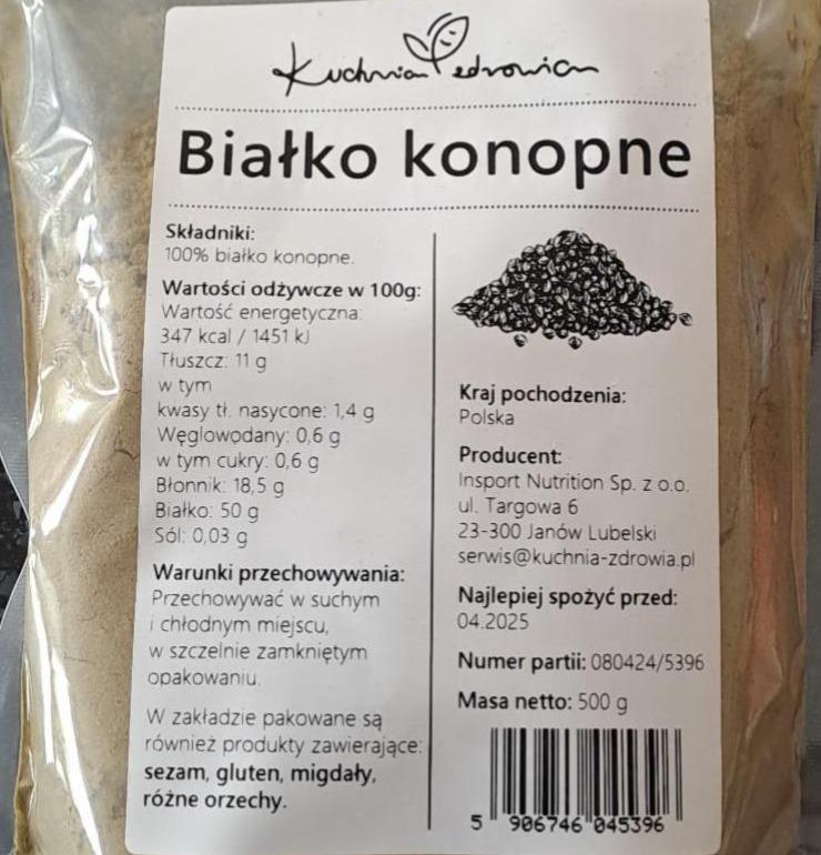 Fotografie - Bialko konopne Kuchnia zdrowia