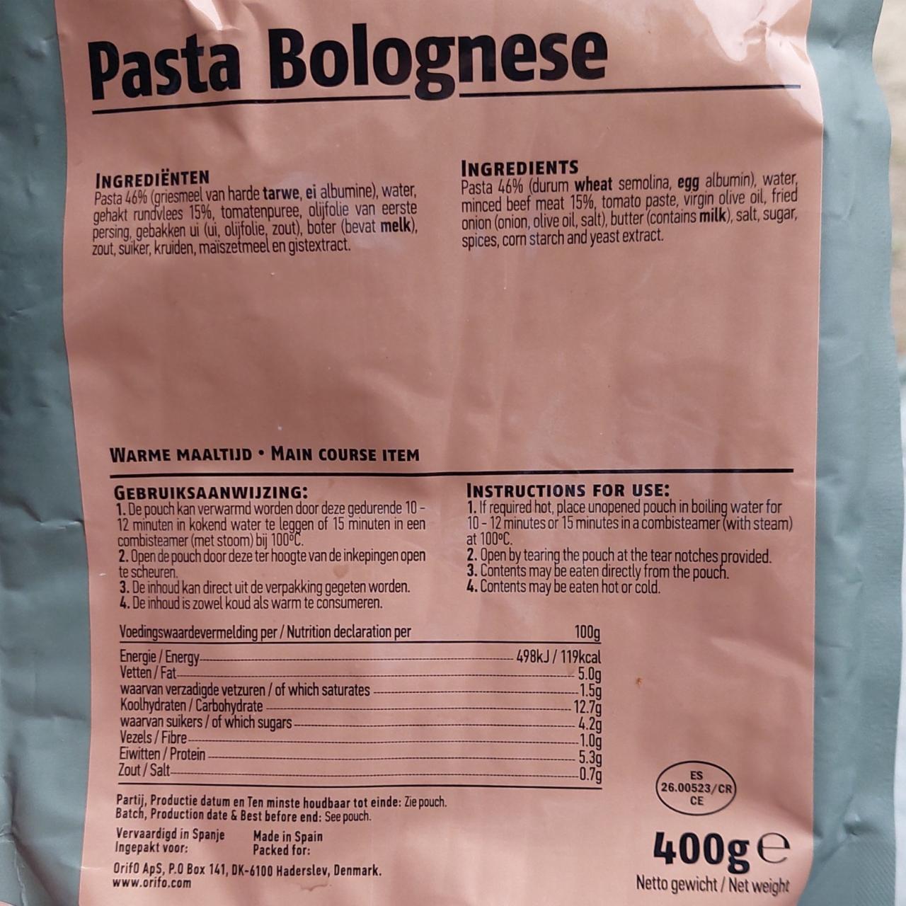 Fotografie - Pasta Bolognese Orifo