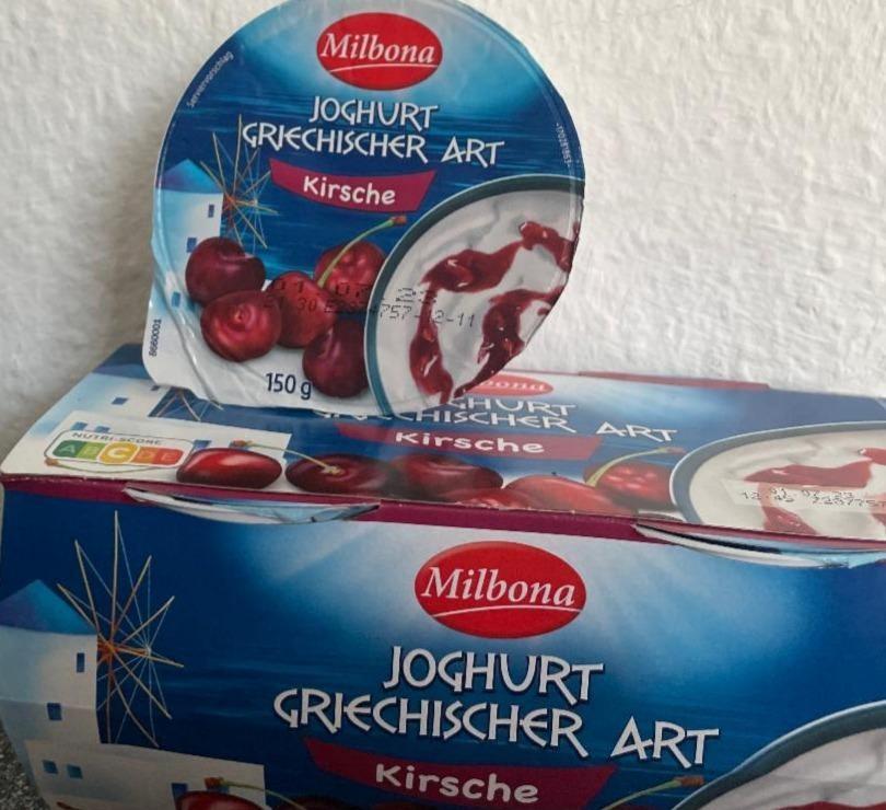 Fotografie - Joghurt griechischer art Kirsche Milbona