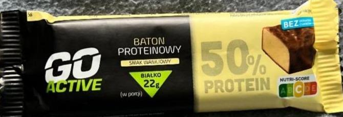 Fotografie - Baton proteinowy smak waniliowy 50% Protein Go Active