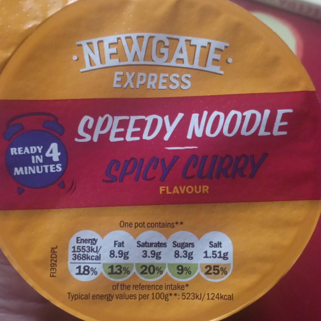 Fotografie - Speedy noodle spicy curry flavour Newgate express