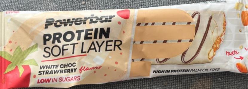 Fotografie - Protein Softlayer White choc strawberry PowerBar