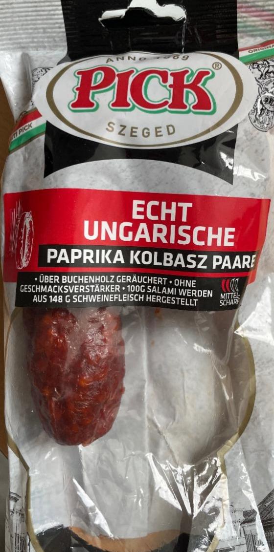 Fotografie - Echt ungarische Paprika kolbasz paare Pick