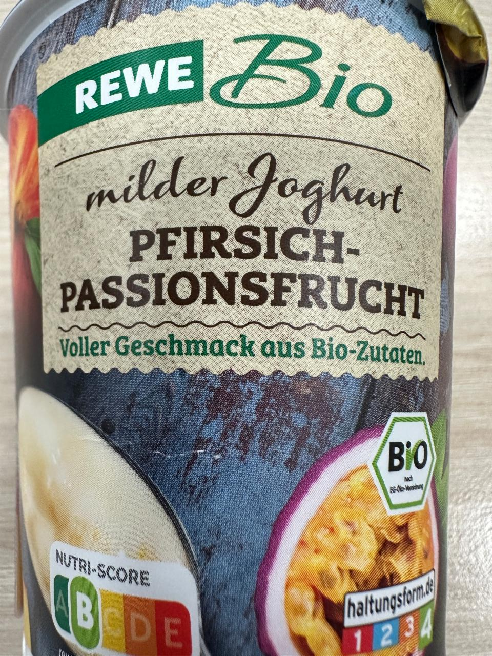 Fotografie - milder Jogurt pfirsich-passionsfrucht Rewe bio