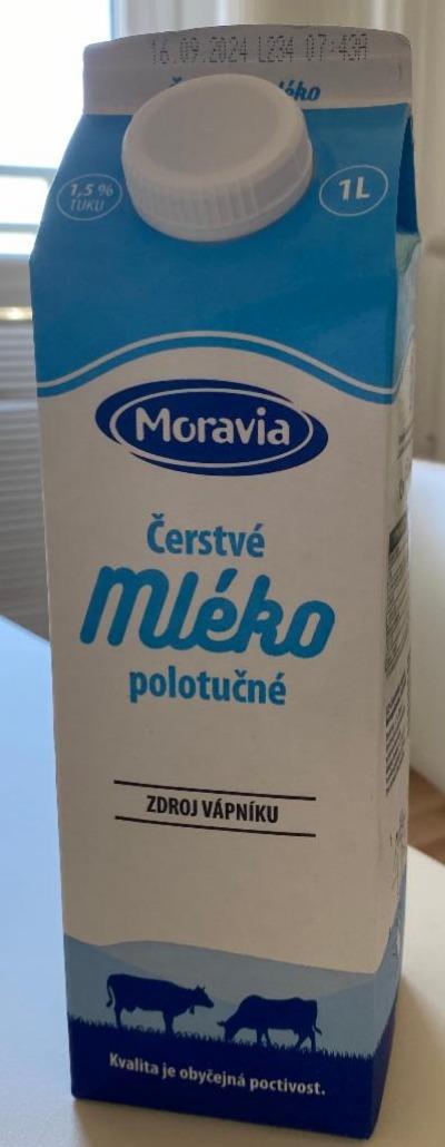 Fotografie - Mléko čerstvé polotučné 1,5% Moravia