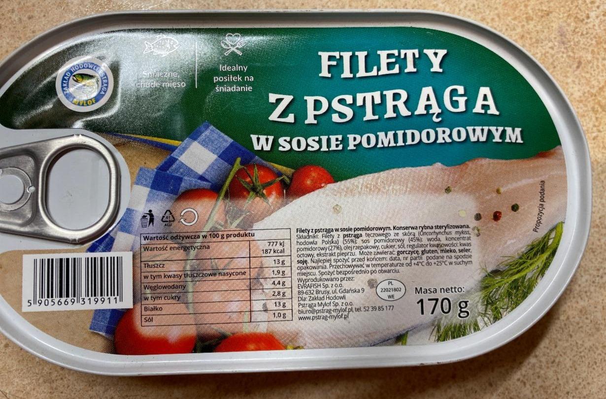 Fotografie - Filety z pstrąga w sosie pomidorowym Mylof