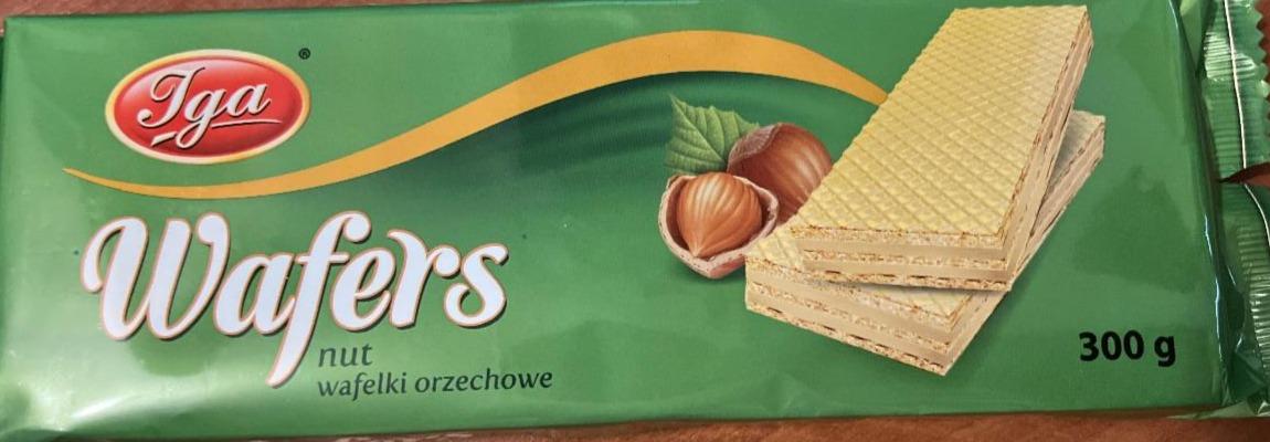 Fotografie - Wafers nut wafelki orzechowe IGA