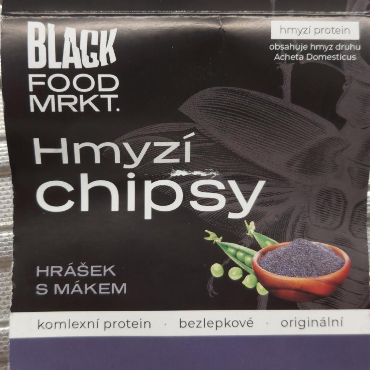 Fotografie - Hmyzí chipsy hrášek s mákem Black food mrkt