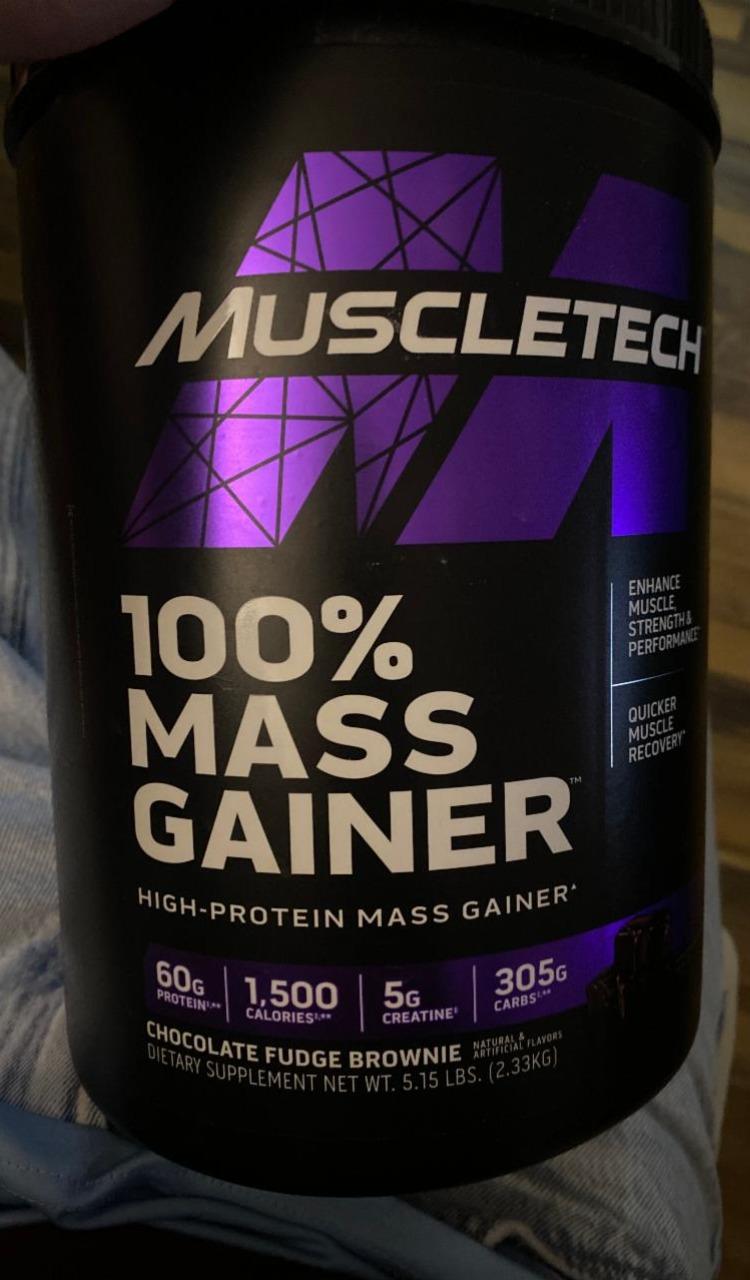 Fotografie - 100% Premium Mass Gainer Chocolate Fudge Brownie Muscletech