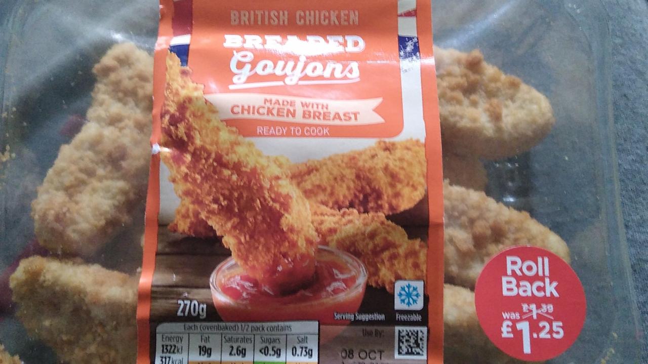 Fotografie - British chicken breaded goujons Asda