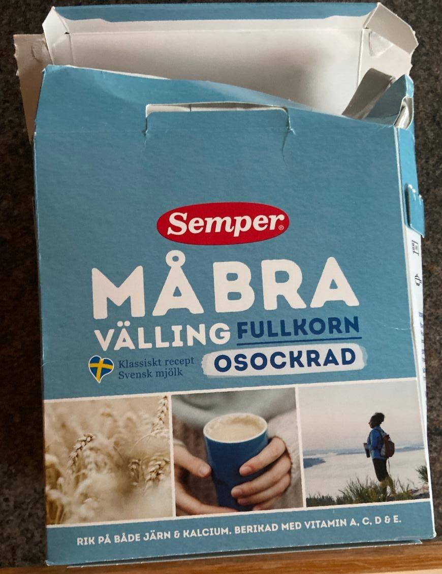 Fotografie - Måbra välling fullkorn osockrad Semper