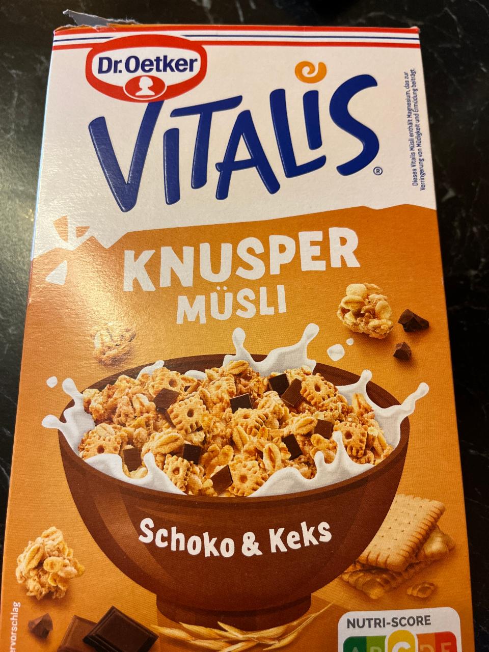 Fotografie - Vitalis knusper müsli Schoko & Keks Dr.Oetker