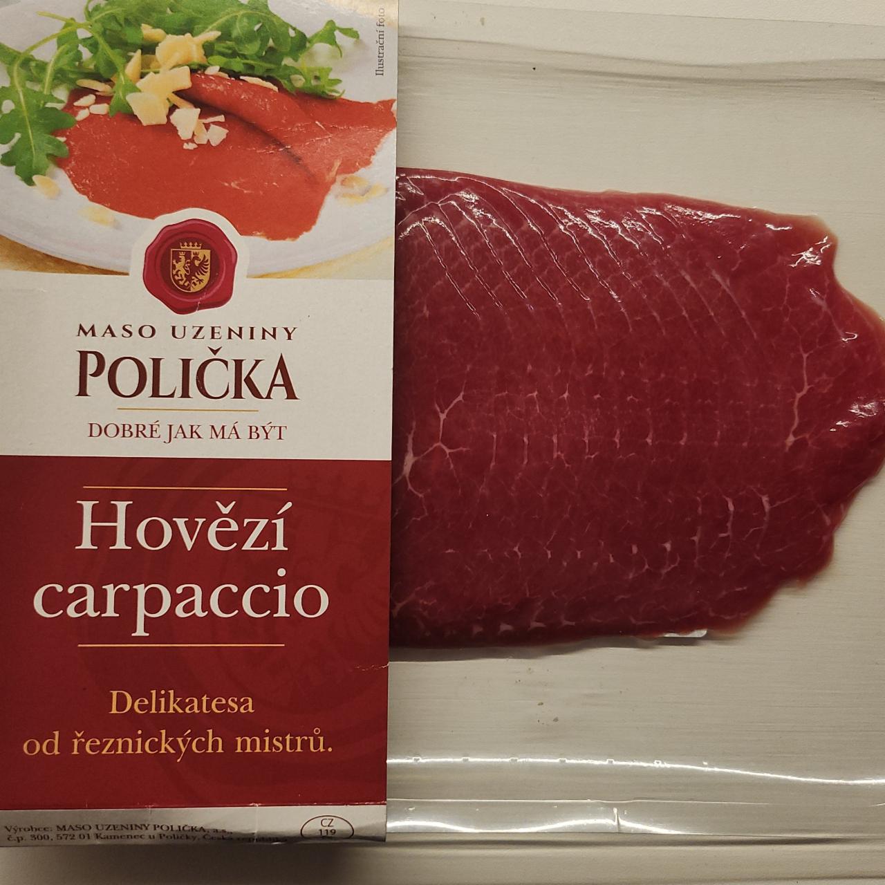 Fotografie - Hovězí carpaccio Maso uzeniny Polička