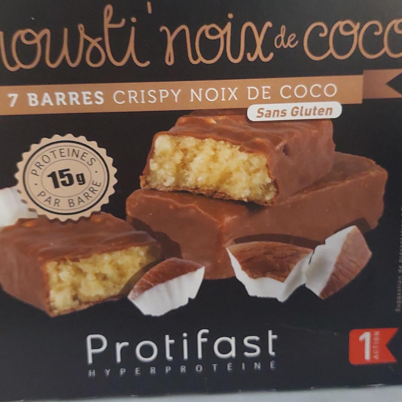 Fotografie - Crousti noix de coco barre crispy noix de coco Protifast