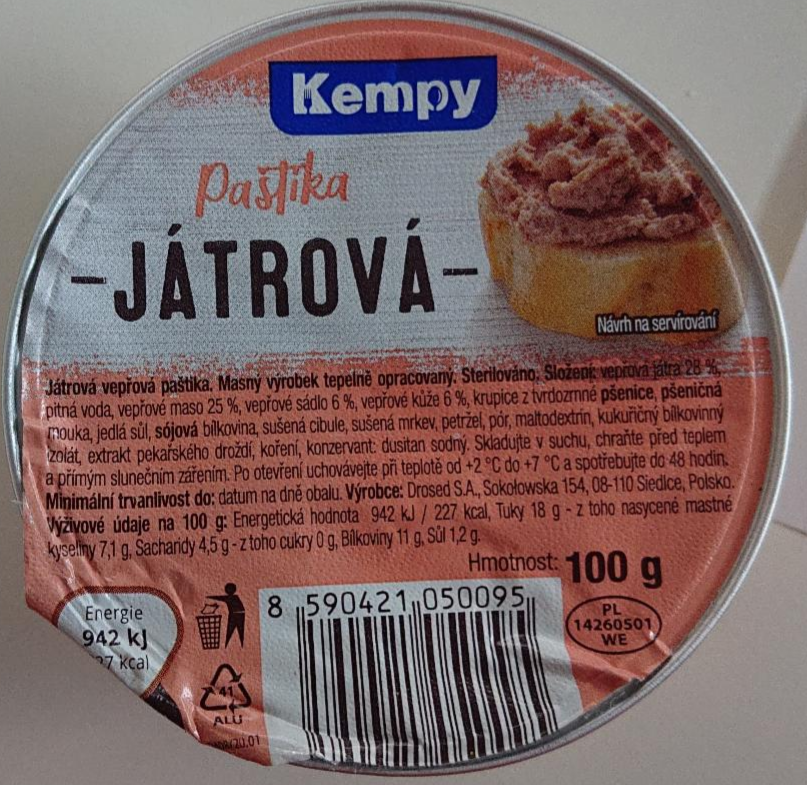 Fotografie - Paštika játrová Kempy