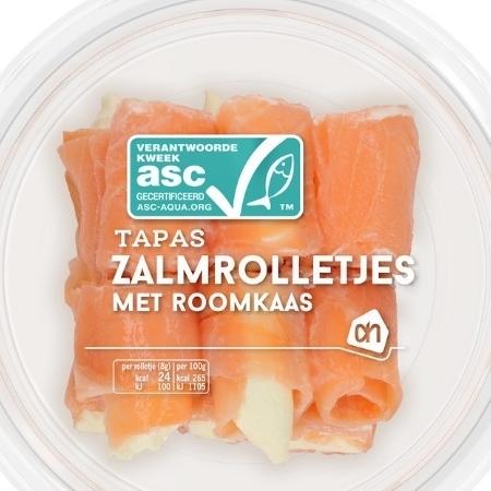 Fotografie - Tapas Zalmrolletjes met roomkaas Albert Heijn