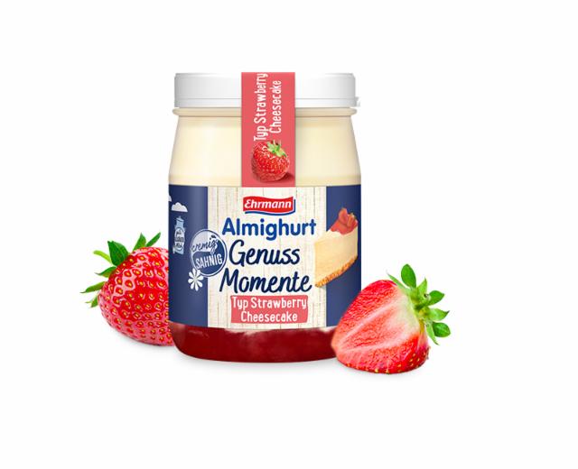 Fotografie - Almighurt Genuss Momente Typ Strawberry Cheesecake Ehrmann