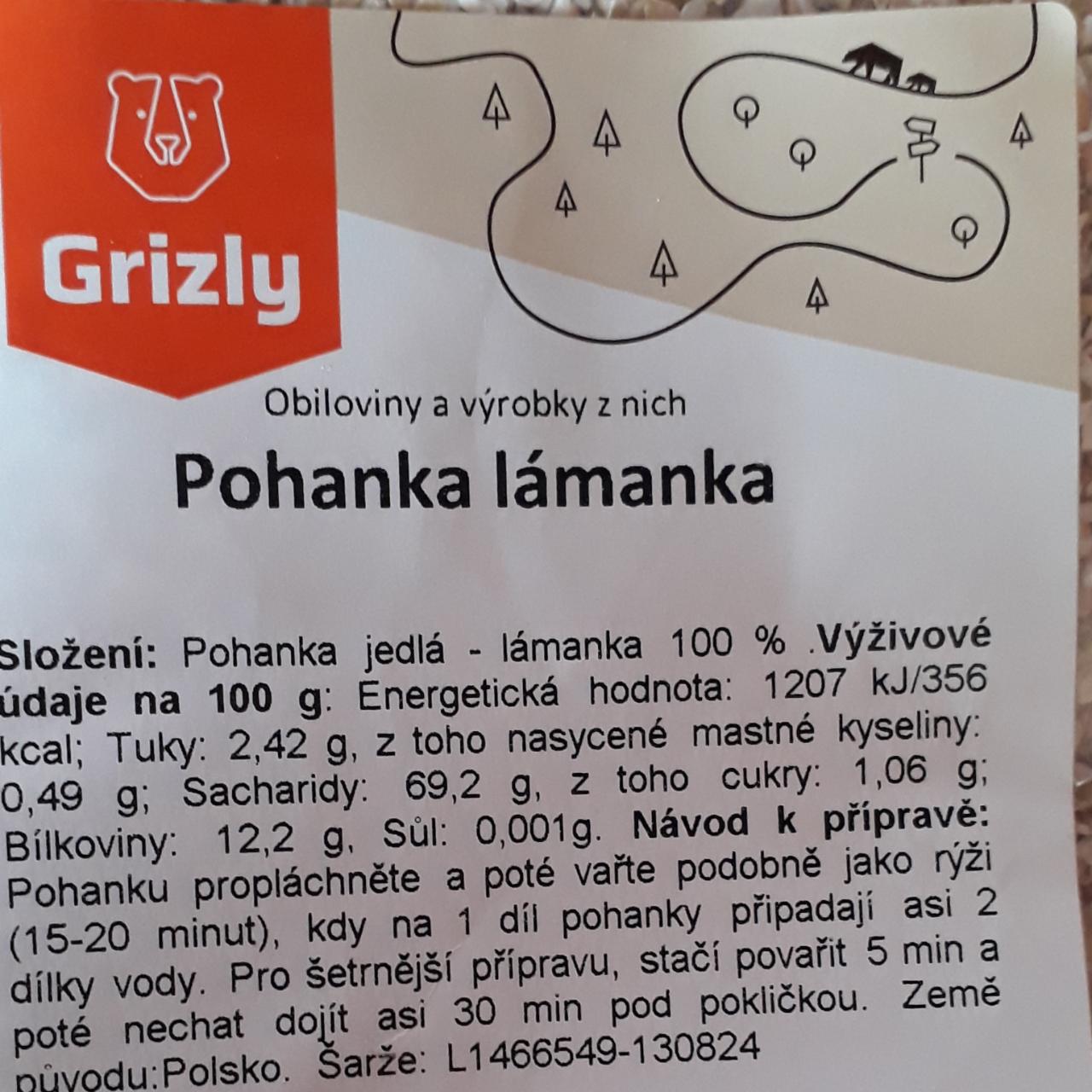 Fotografie - Pohanka lámanka Grizly 