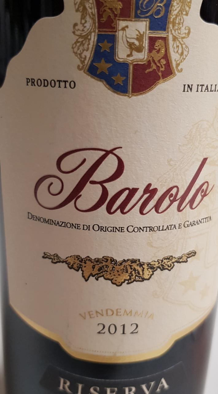 Fotografie - víno červené Barolo riserva 2012