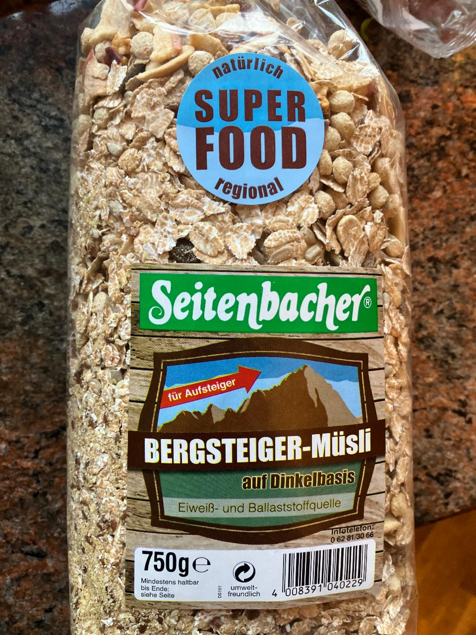 Fotografie - Bergsteiger-Müsli Seitenbacher