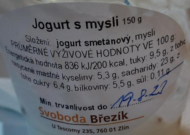 Fotografie - Jogurt s mysli Svoboda Březík