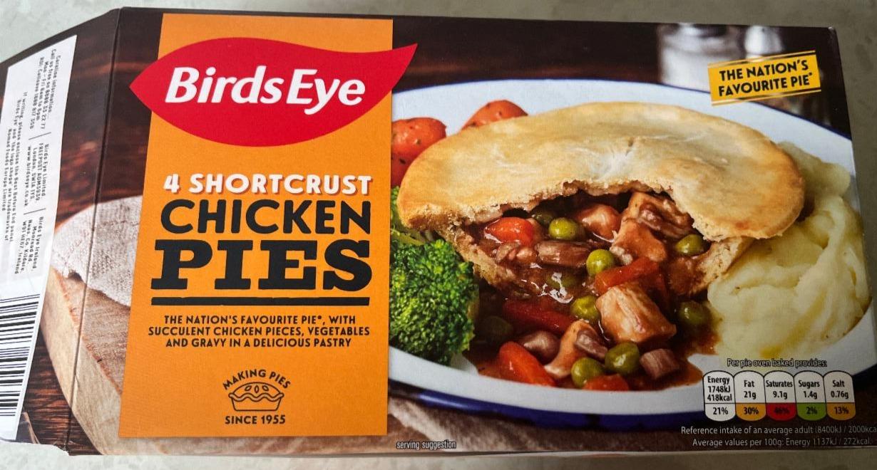 Fotografie - 4 Shortcrust Chicken Pies BirdsEye