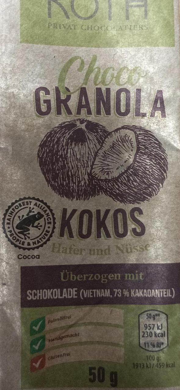 Fotografie - Choco Granola Kokos Riegel