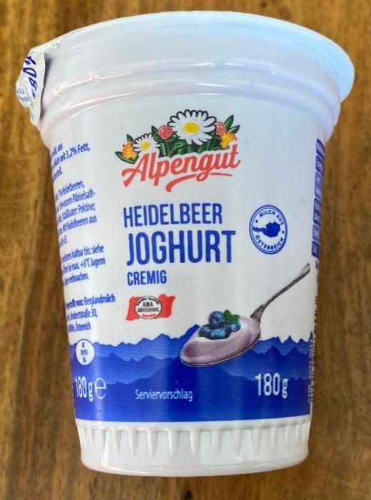 Fotografie - Heidelbeer Joghurt cremig Alpengut