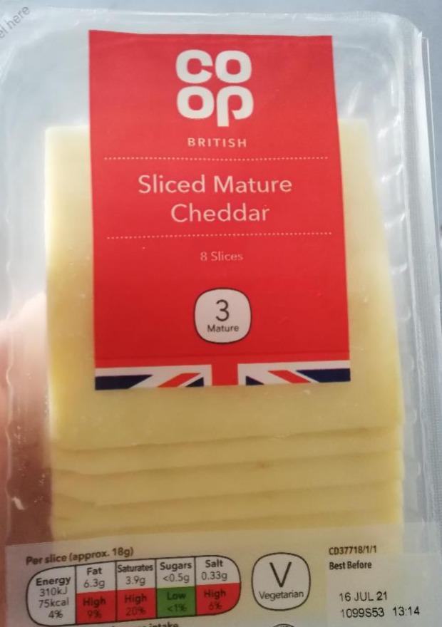 Fotografie - British Sliced Mature Cheddar coop