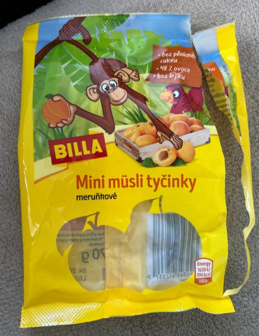 Fotografie - Mini müsli tyčinky meruňkové Billa