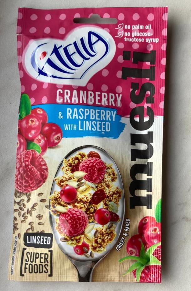 Fotografie - Muesli Cranberry & Raspberry with Linseed Fitella