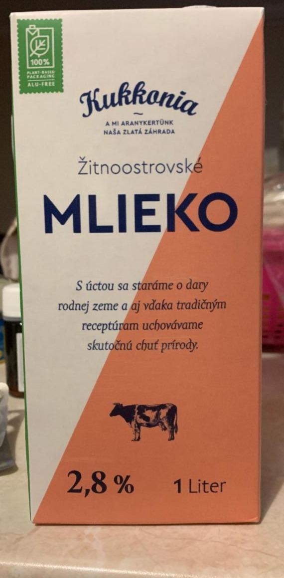 Fotografie - Žitnoostrovské mlieko 2,8% Kukkonia