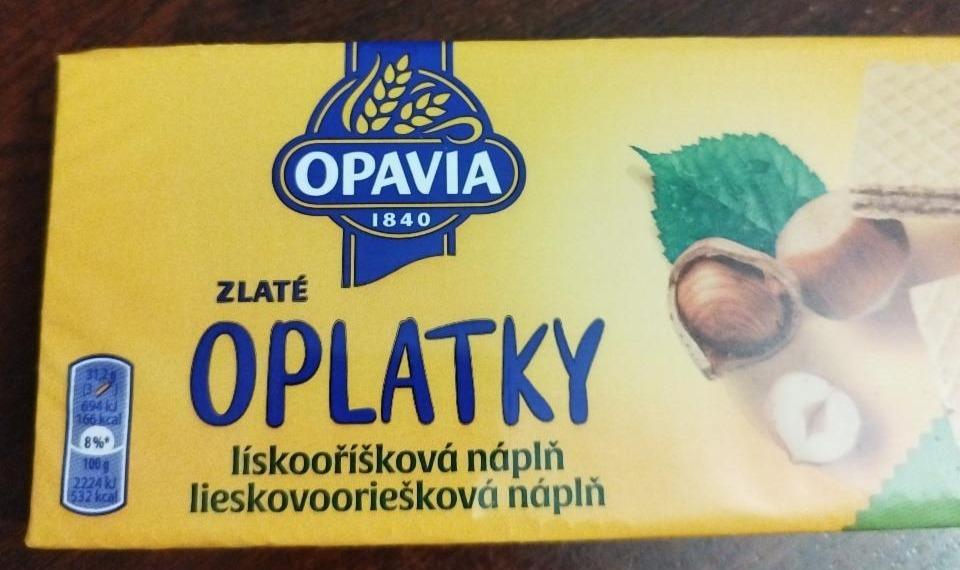 Fotografie - Opavia zlaté oplatky s lískooříškovou náplní