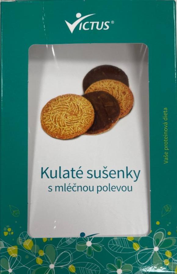 Fotografie - Kulaté sušenky s mléčnou polevou Victus