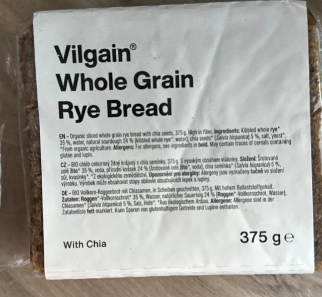 Fotografie - Whole grain rye bread with chia Vilgain