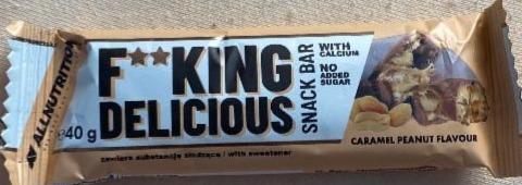 Fotografie - F**king delicious Snack bar Caramel Peanut flavour Allnutrition