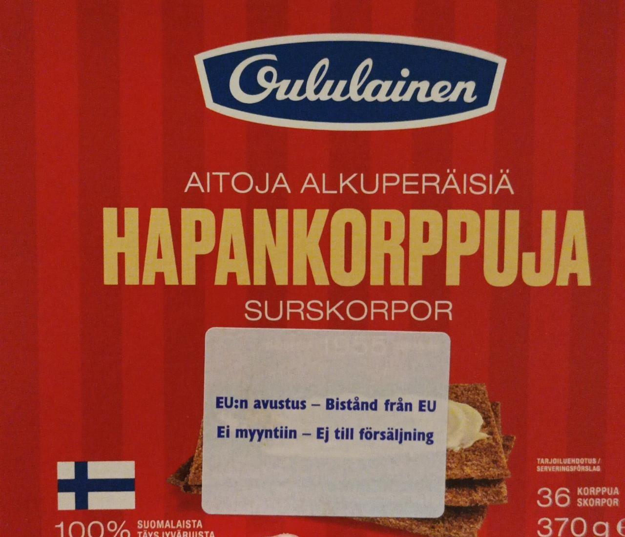 Fotografie - Hapankorppuja Oululainen